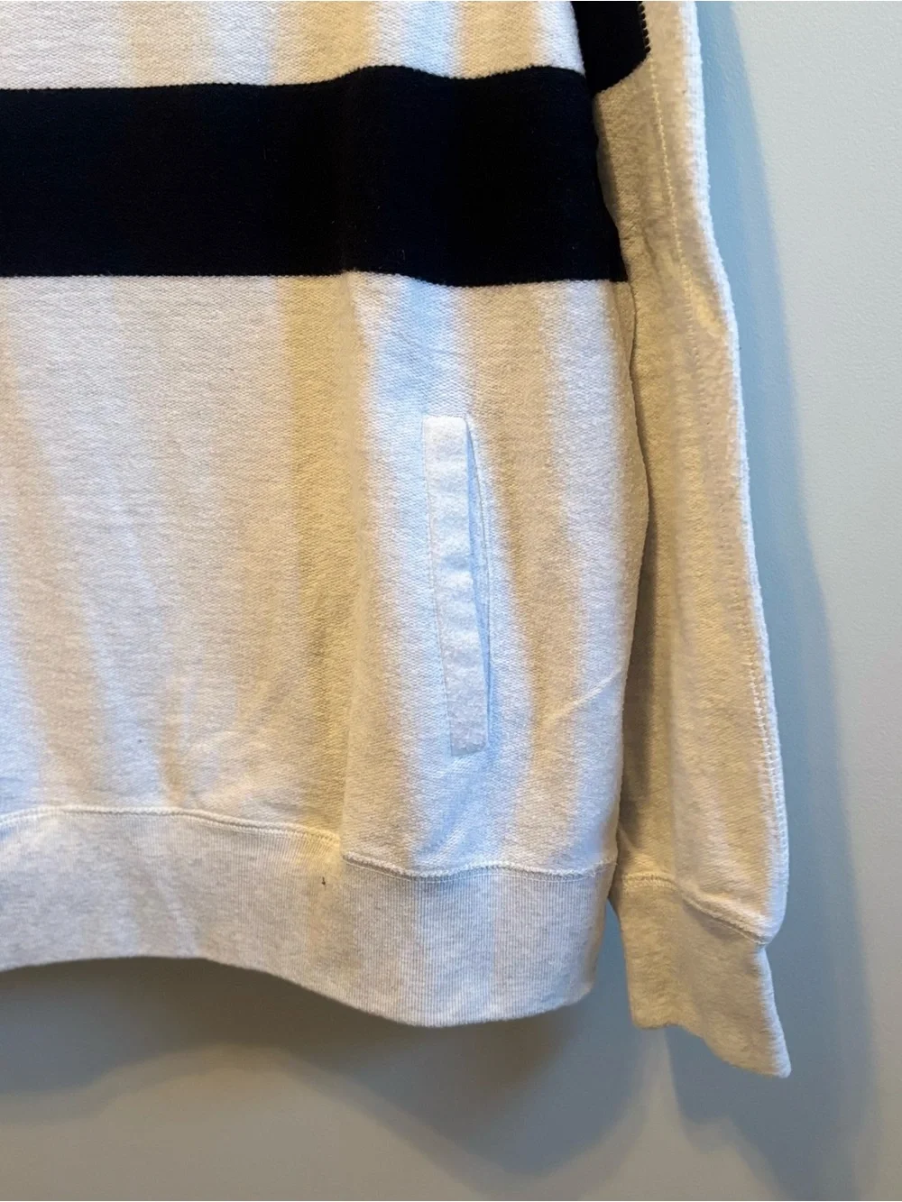 VTG 90s Chaps Cream and Navy Striped Mock Neck Sweater